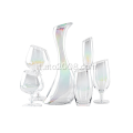 Set di bicchieri di vino trasparente set di vetro color placcatura